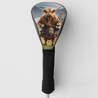 Scottish Highland Cow Bagpiper,