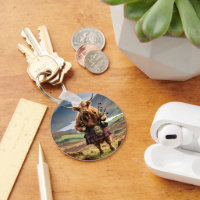 Scottish Highland Cow Bagpiper,