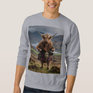 Scottish Highland Cow Bagpiper,  Sweatshirt