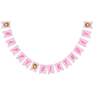 Scottish Highland Cow Birthday Party Pink Bunting
