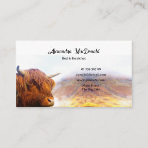 Scottish highland cow business card