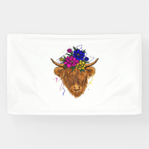 Scottish Highland Cow Cattle Cow Whisperer Farming Banner