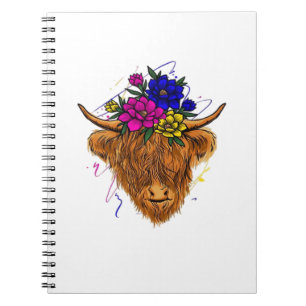 Scottish Highland Cow Cattle Cow Whisperer Farming Notebook