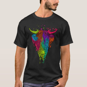 Scottish Highland Cow Cattle Cow Whisperer Farming T-Shirt