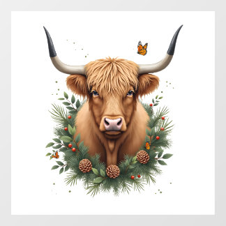 Scottish Highland Cow Cattle Hairy Cow Christmas W
