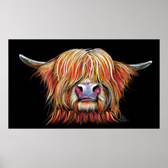 SCoTTiSH HigHLaND CoW ' CHaRMeR ' by SHiRLeY Mac Poster (Front)