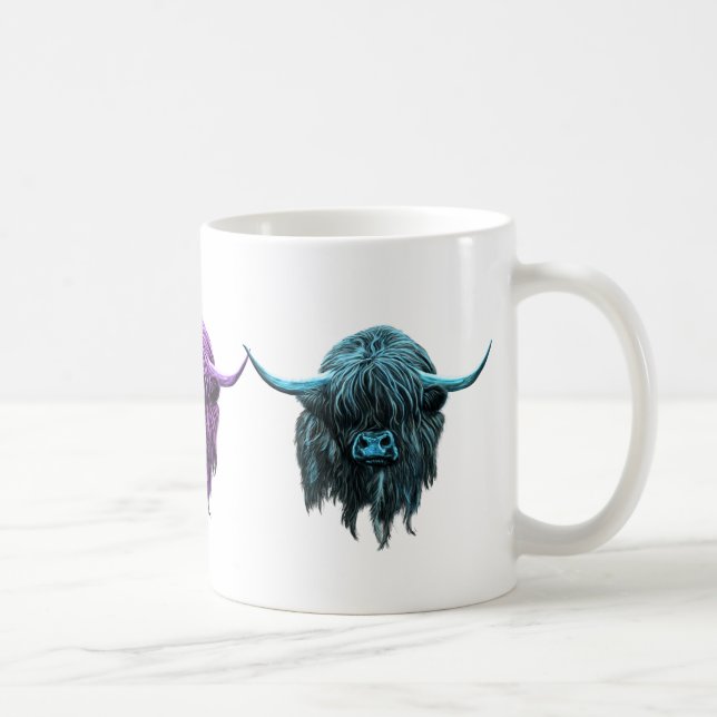 Scottish Highland Cow Coffee Mug (Right)