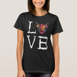 Scottish Highland Cow Creepy Love Cattle T-Shirt