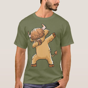 Scottish Highland Cow Dabbing Cattle Dancing T-Shirt