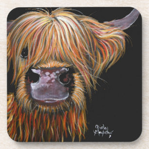 Scottish Highland Cow 'Henry' Coasters Set of 6