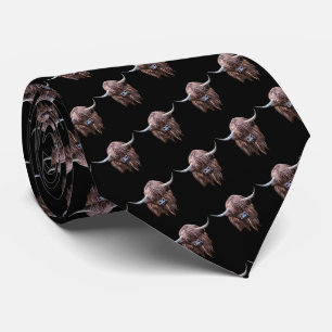 Scottish Highland Cow In Colour Tie