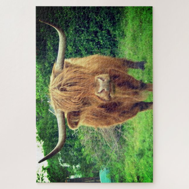 Scottish Highland Cow Jigsaw Puzzle (Vertical)