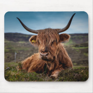 Scottish Highland Cow Longhorn Bull Rancher Mouse Pad