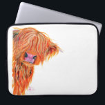 Scottish Highland Cow 'PEEKABOO' Laptop Sleeve<br><div class="desc">Hi There, 

Here is another of my Hairy Highland Cow Prints ' PEEKABOO '.

I hope he makes you SMILE !

Shirley x</div>