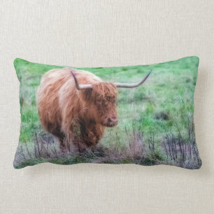 Scottish Highland cow pillow