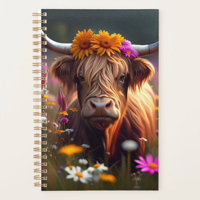 Scottish Highland Cow Planner (Front)