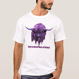 Scottish Highland Cow. Psychadelicoo! T-Shirt