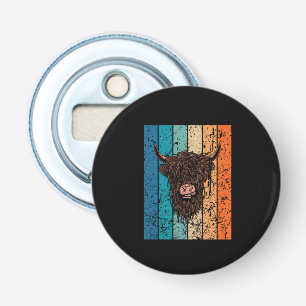 Scottish Highland Cow Retro Bottle Opener