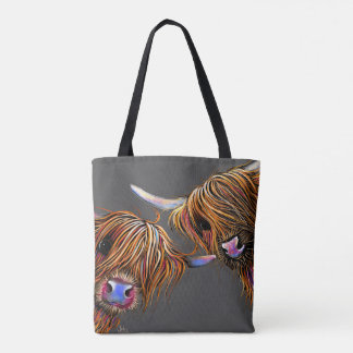 Scottish Highland Cow ‘ S&N’ by Shirley MacArthur  Tote Bag
