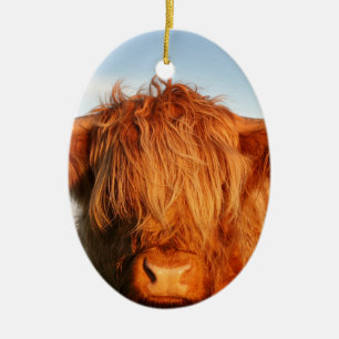 Scottish Highland Cow - Scotland Ceramic Ornament