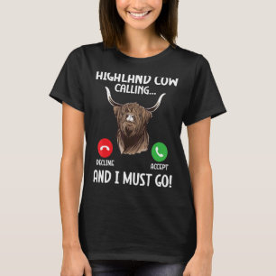 Scottish Highland Cow Scotland Highlander Cattle T-Shirt