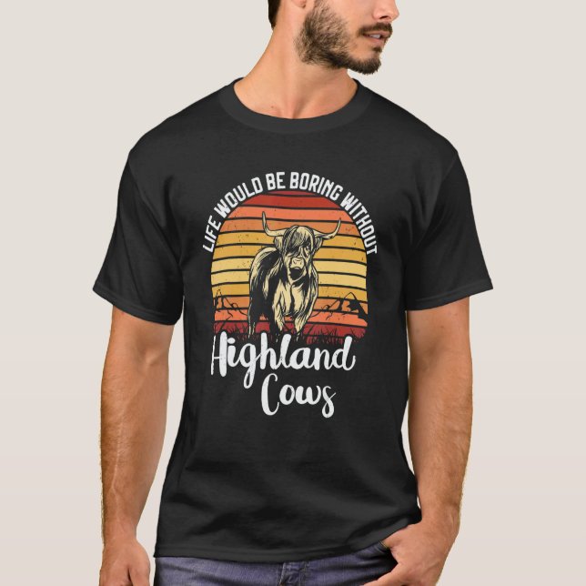 Scottish Highland Cow Scotland  Highlander Cattle  T-Shirt (Front)
