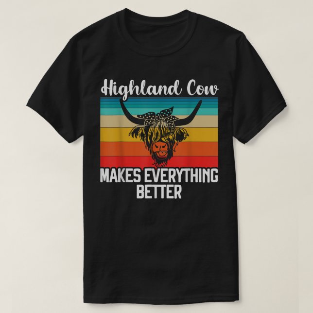 Scottish Highland Cow Scotland Lovers Highlander C T-Shirt (Design Front)