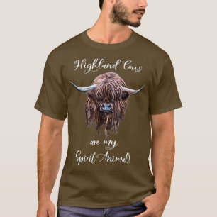 Scottish Highland Cow Spirit Animal  T-Shirt