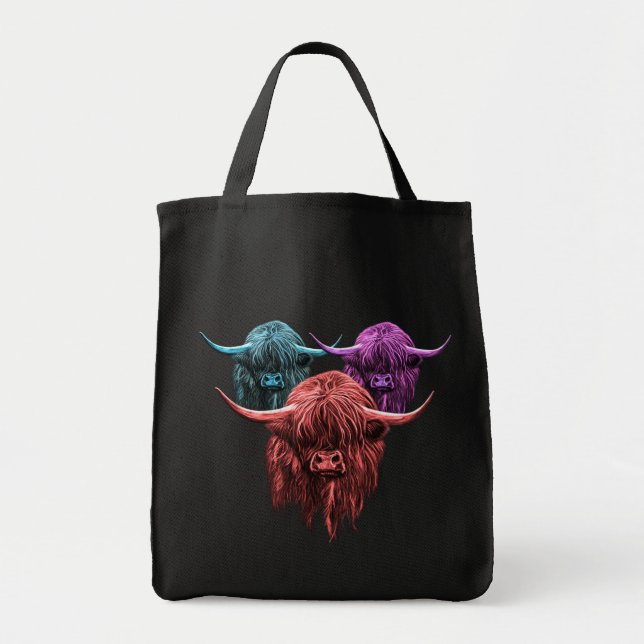 Scottish Highland Cow Tote Bag (Front)