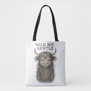 ⛰️ Scottish Highland Cow:Wild Heart, Gentle Soul  Tote Bag
