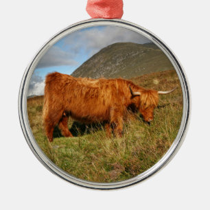 Scottish Highland Cows - Scotland Metal Ornament