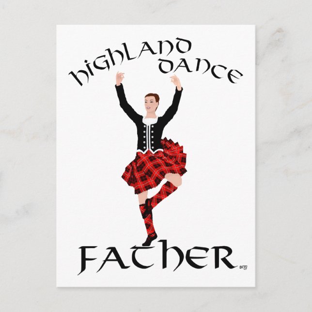 Scottish Highland Dance Father Postcard (Front)