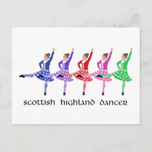 Scottish Highland Dance Line Postcard