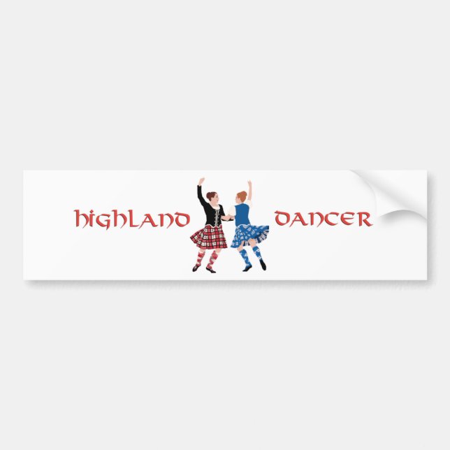 Scottish Highland Dance Reel Bumper Sticker (Front)