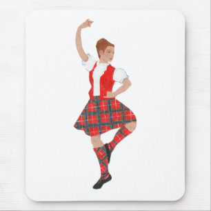 Scottish Highland Dancer Fraser Tartan Mouse Pad