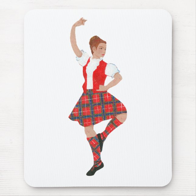 Scottish Highland Dancer Fraser Tartan Mouse Pad (Front)