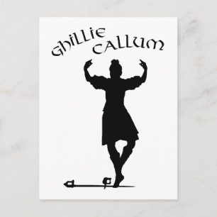 Scottish Highland Dancer Ghillie Callum Postcard