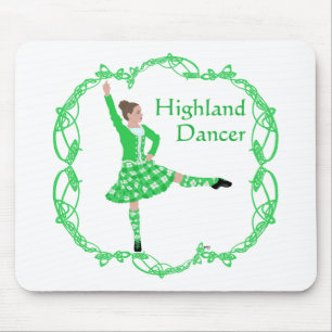 Scottish Highland Dancer - Green Mouse Pad