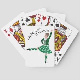 Scottish Highland Dancer - Green Playing Cards