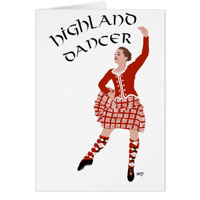 Scottish Highland Dancer in Red (Front)