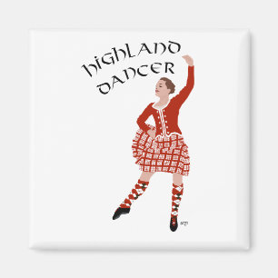 Scottish Highland Dancer in Red Magnet