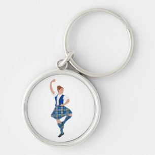 Scottish Highland Dancer - Nevil Plaid Key Ring