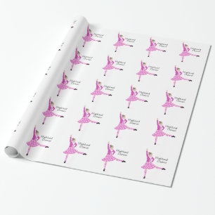Scottish Highland Dancer Pink Wrapping Paper