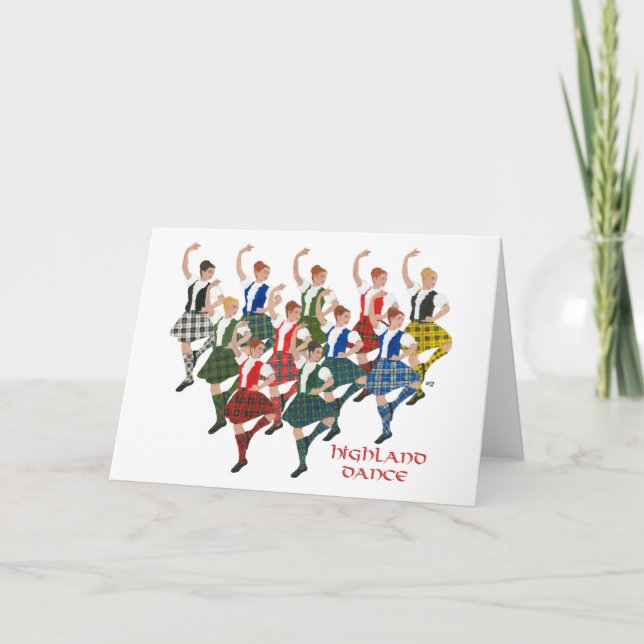 Scottish Highland Dancers Card (Front)