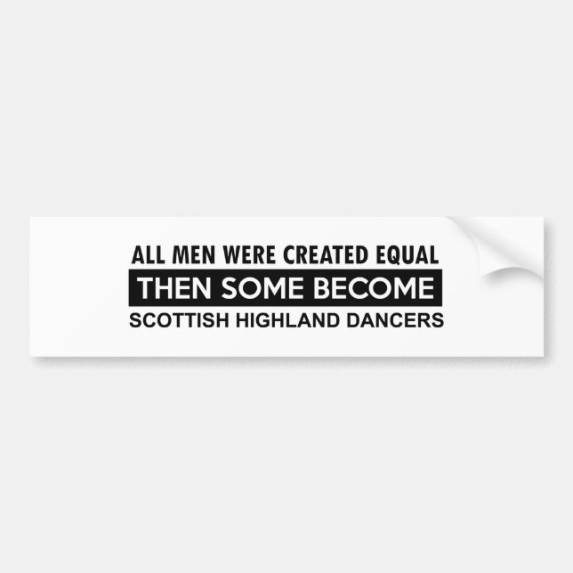 Scottish Highland dancing designs Bumper Sticker (Front)
