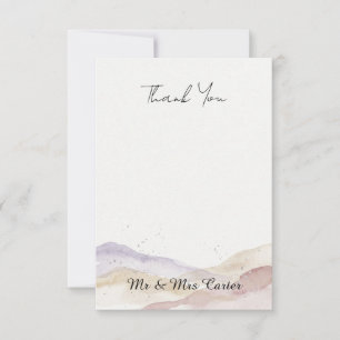 Scottish Highland Landscape Watercolour Wedding Thank You Card
