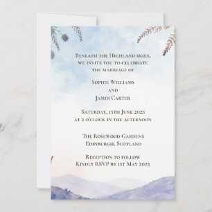 Scottish Highland Skies Wedding Invitation