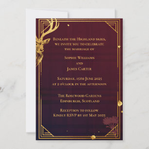 Scottish Highland Skies Wedding Invitation