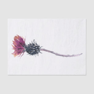 Scottish Highland Thistle Watercolor Tissue Paper