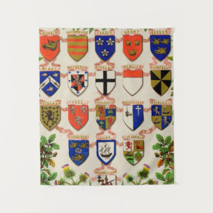 Scottish Highlander Clan Coat Of Arms Shields Tapestry